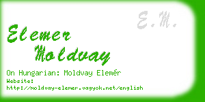 elemer moldvay business card